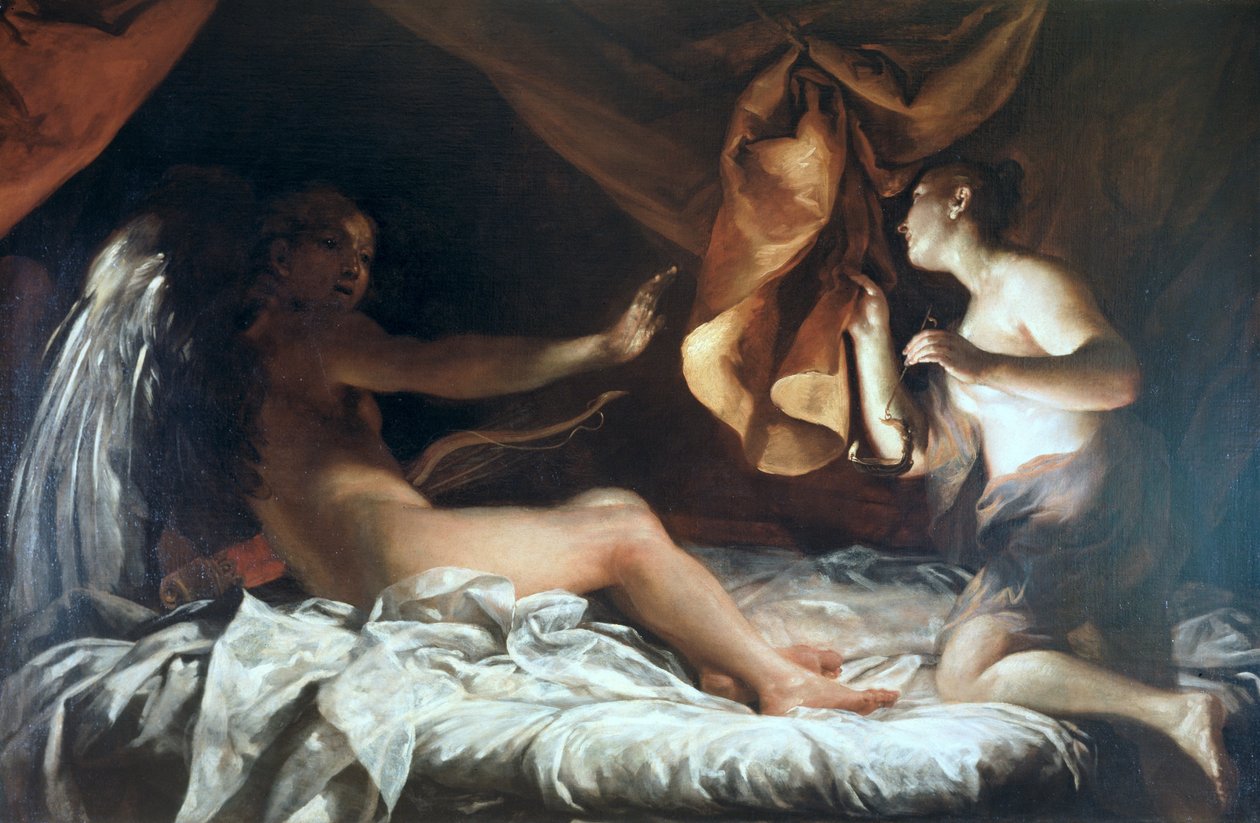 Psyke upptäcker Amor, 1707-09 av Giuseppe Maria Crespi