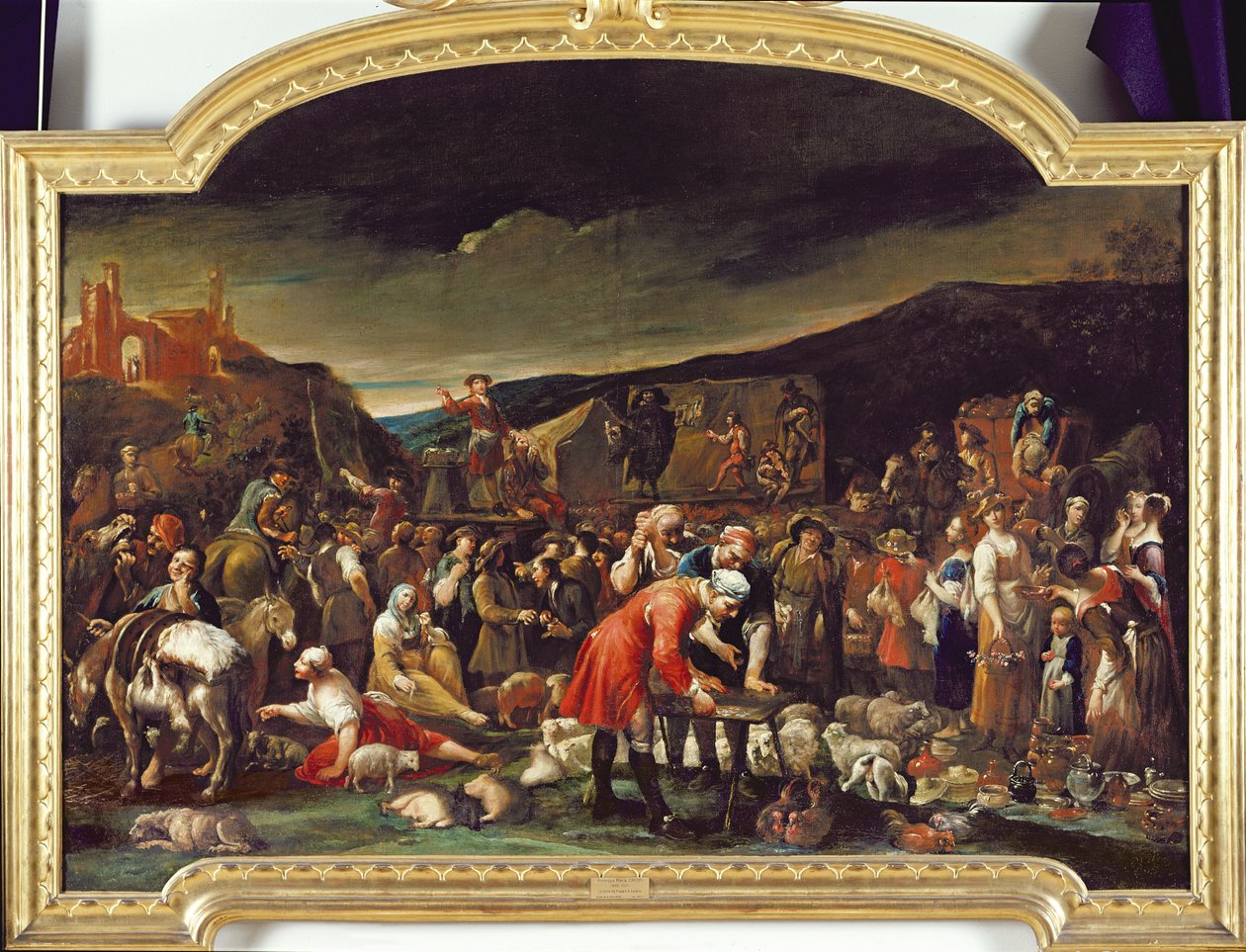 Marknaden, eller mässan i Poggio a Caiano av Giuseppe Maria Crespi