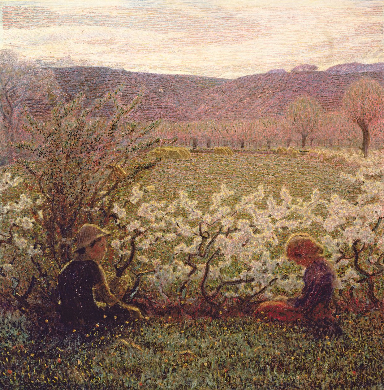 Blommande äng av Giuseppe Pellizza da Volpedo