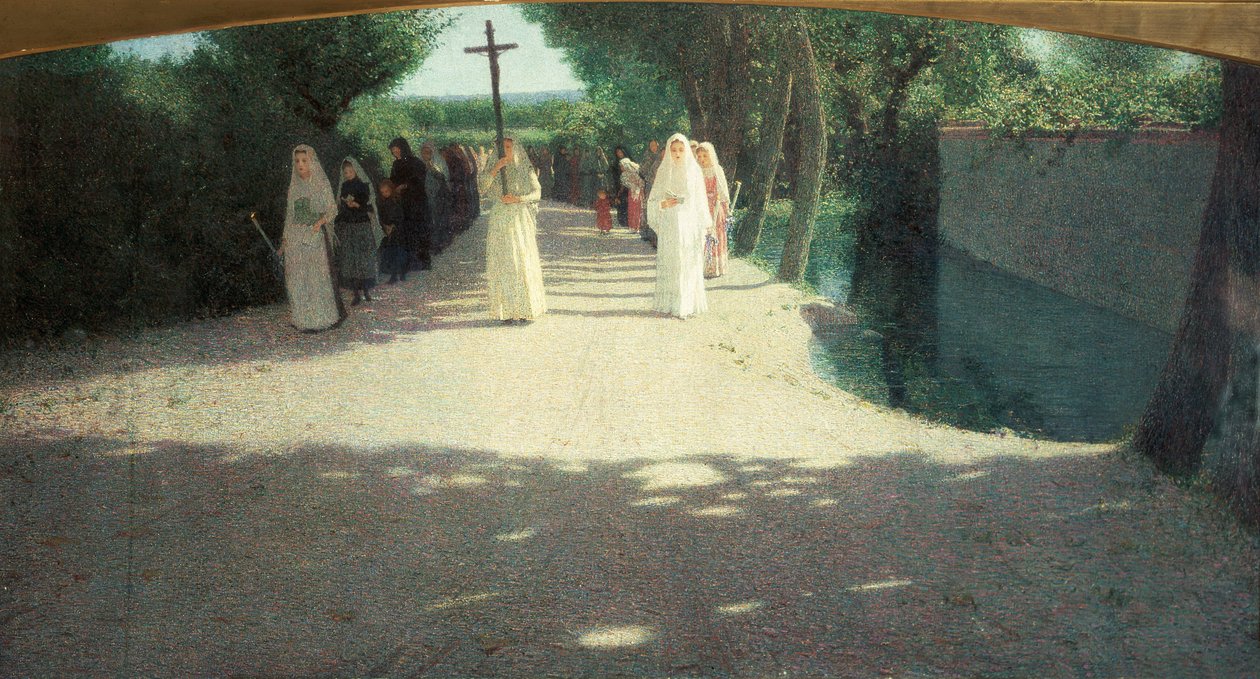 Maandamano, 1892-95 swed av Giuseppe Pellizza da Volpedo
