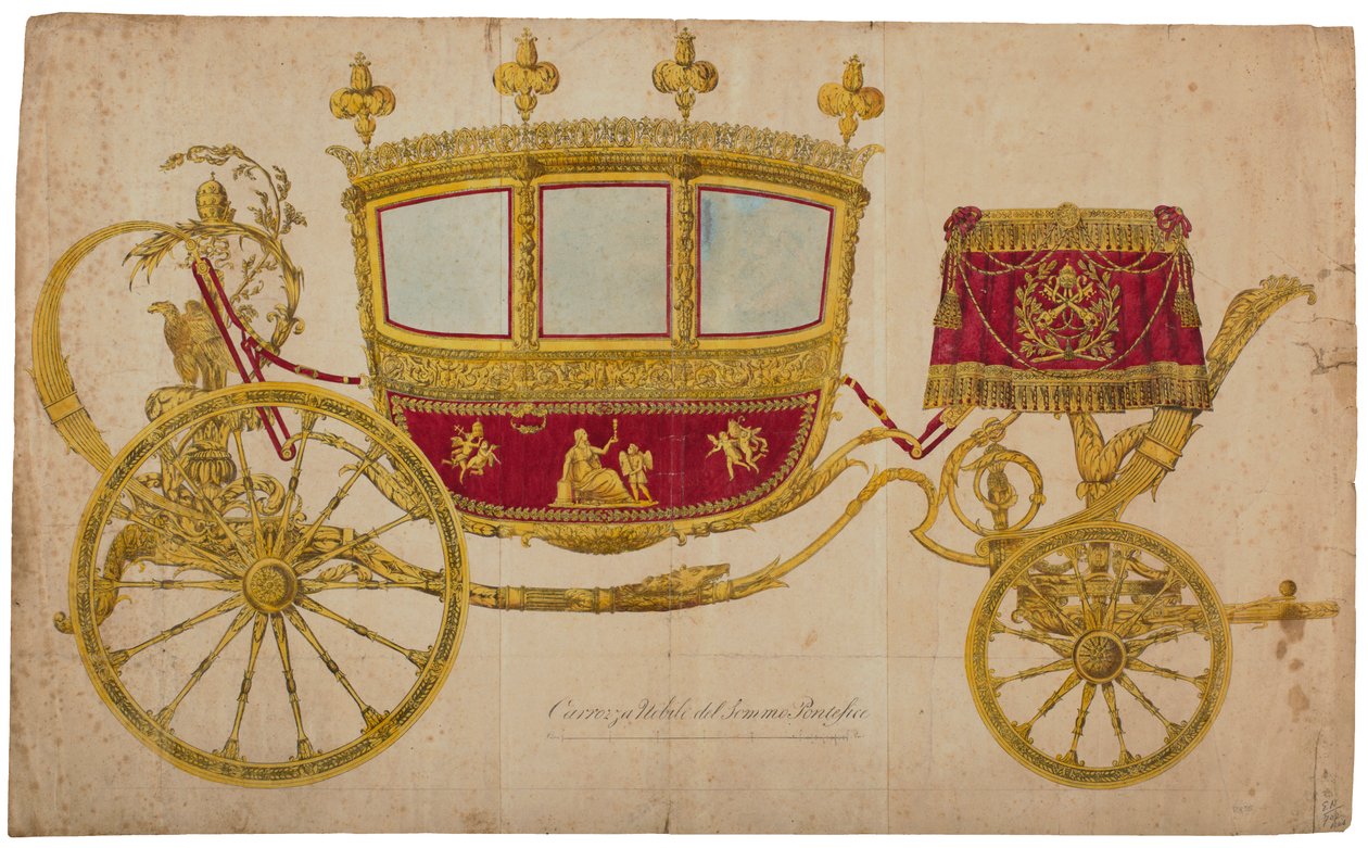 Högsta påvens Pius VII:s transport av Giuseppe Pera