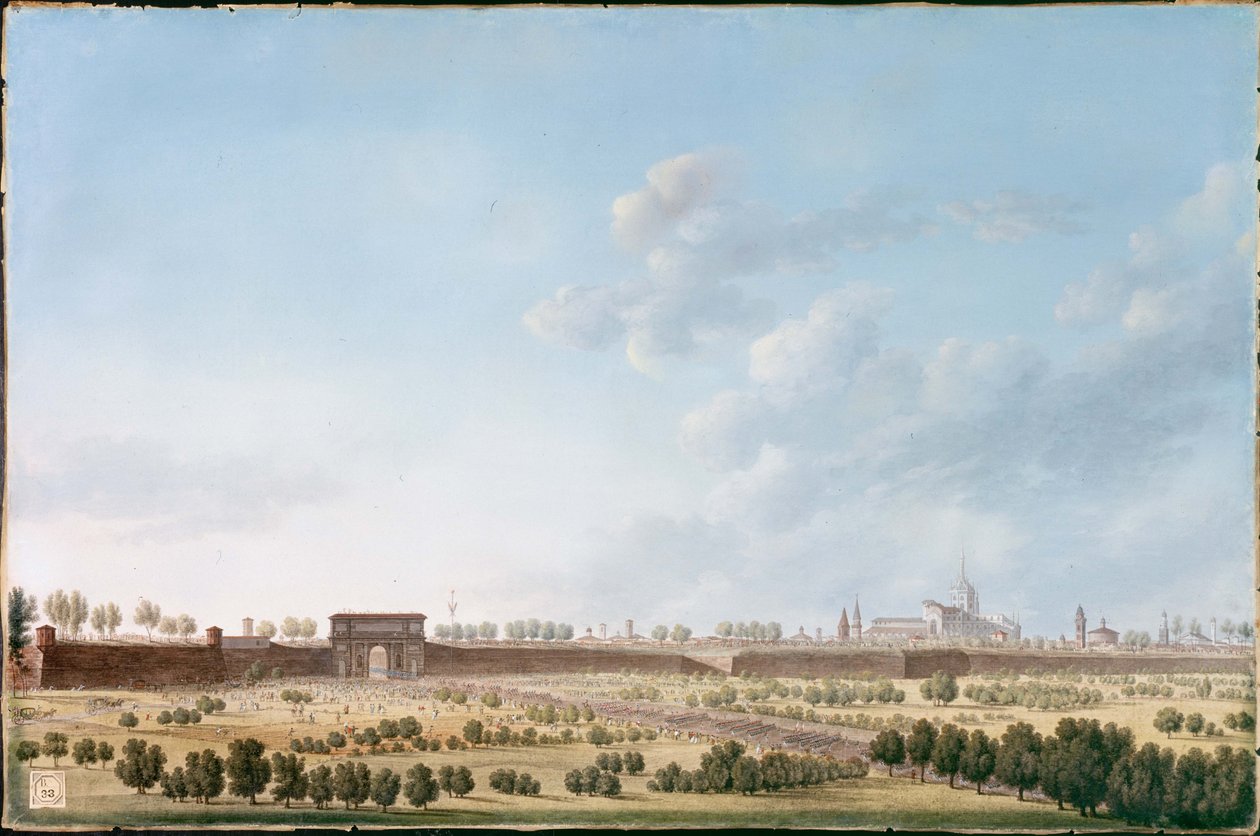 Napoleon går in i Milano av Giuseppe Pietro Bagetti