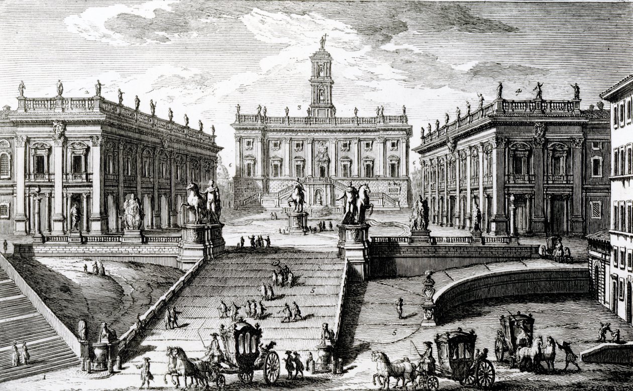Campidoglio torg av Giuseppe Vasi