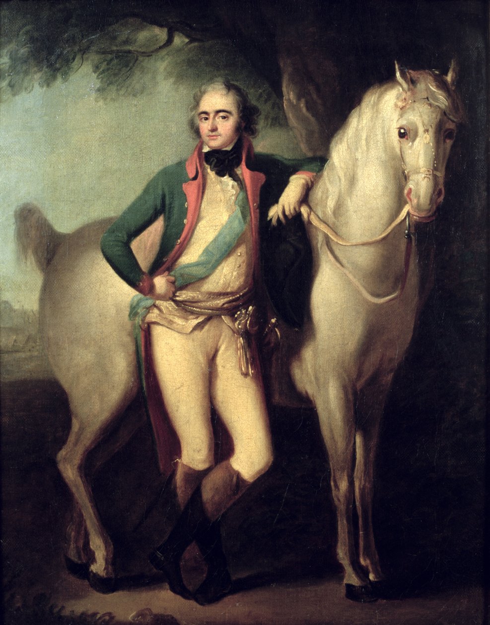 Prins Josef Anton Poniatowski (1763-1813) vid sin häst, av Giuseppe or Josef Grassi