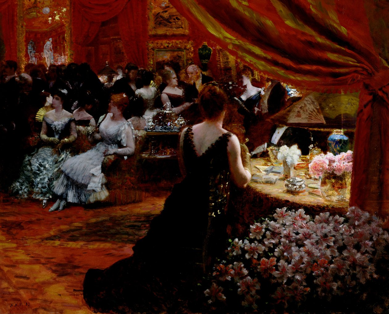 O le Salon o le Princess Mathilde (1820-1904) 1883 swed av Giuseppe de Nittis