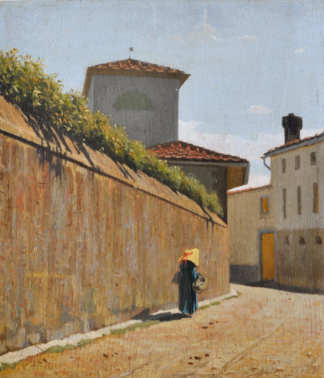 Gata under solen, ca 1863 (olja på pannå) av Giuseppe Abbati
