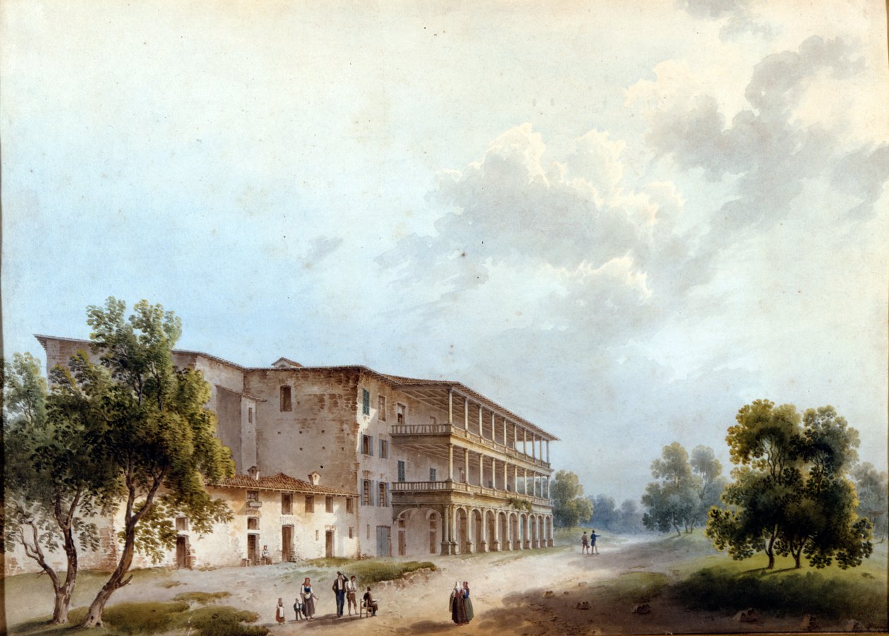 Milano, Simonetta-villan. Målning av Alinovi. Stendhal döpte om Angela Pietragrua till Lady Simonetta. Milanos museum, Milano av Giuseppe Alinovi