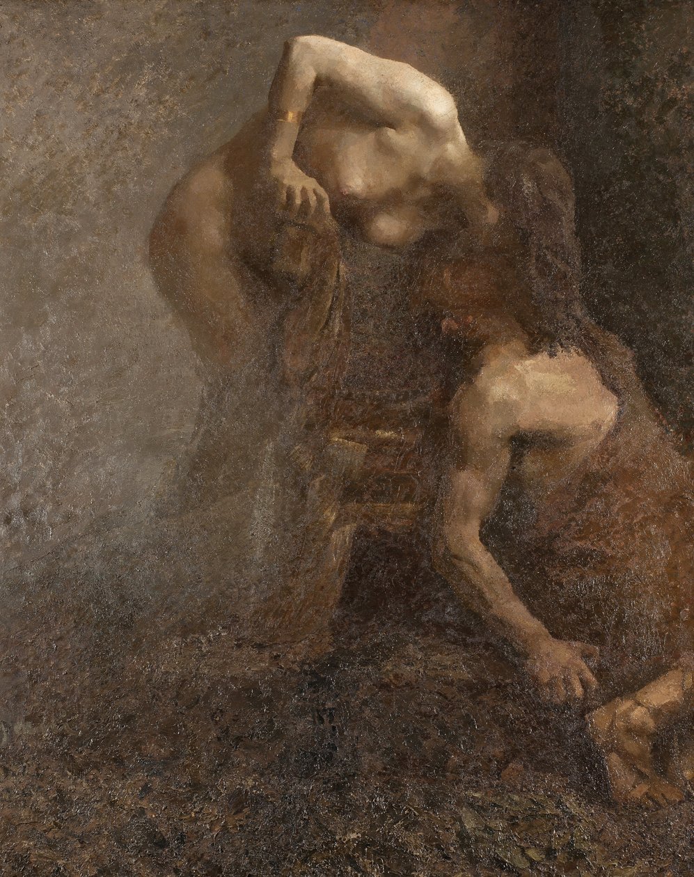 Lyxig Cleopatra-målning av Giuseppe Amisani (1879-1941) Storlek 210x190 cm Mede Palazzo Comunale av Giuseppe Amisani