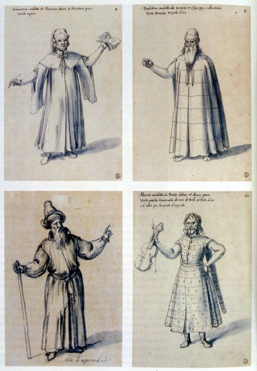 Kostymdesign för klassiska figurer, 1500-tal av Giuseppe Arcimboldi