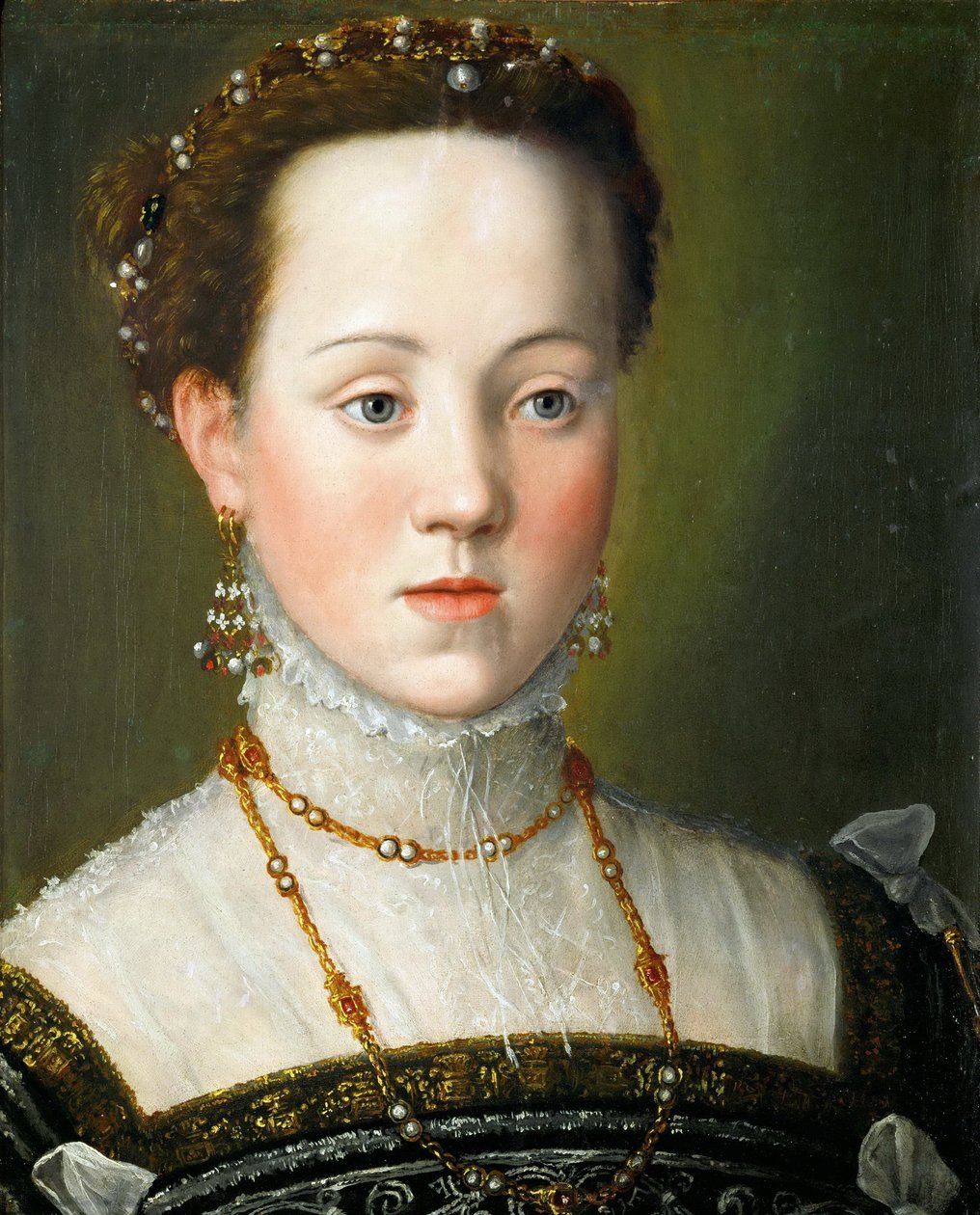 Ärkehertiginna Anna av Österrike 1549-1580, drottning av Spanien, ca 1563 av Giuseppe Arcimboldo