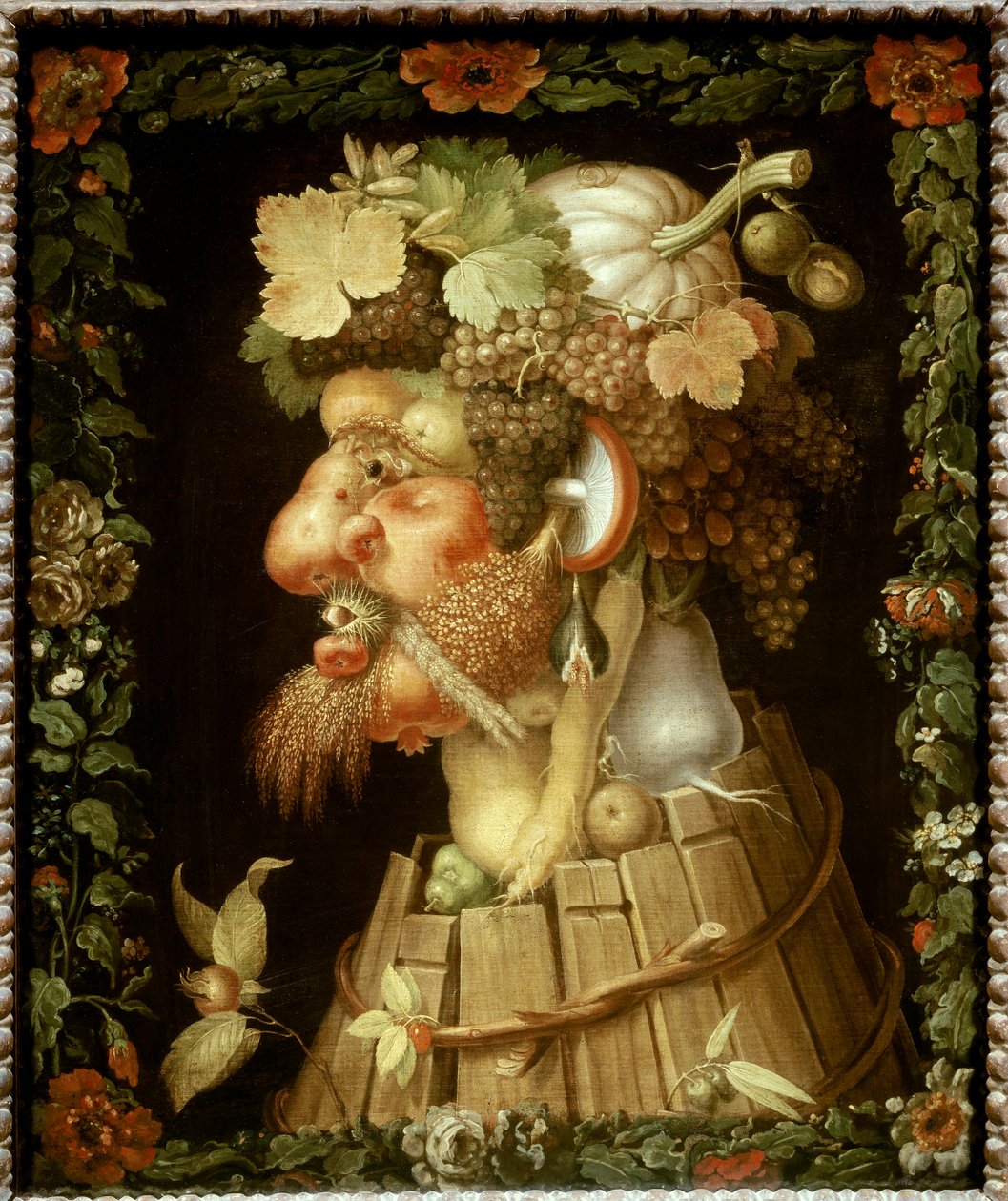 Höstmålning av Giuseppe Arcimboldo (1527-1593) 1500-talets sön. 0,76x0,63 m - Höst. Målning av Giuseppe Arcimboldo (1527-1593) av Giuseppe Arcimboldo