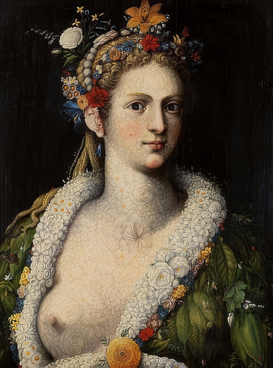Den prostituerades flora Um 1590 av Giuseppe Arcimboldo