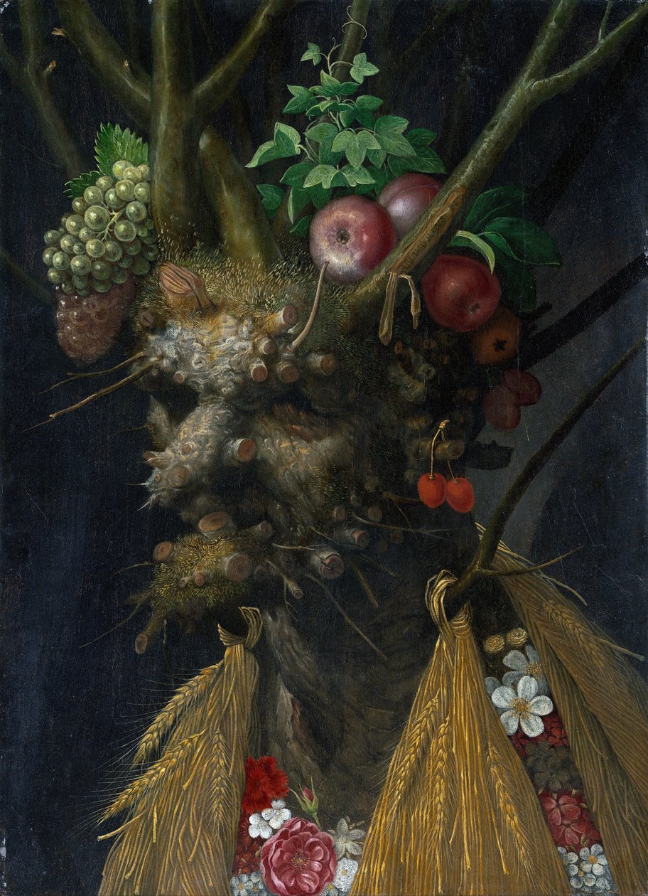 Fyra årstider i ett huvud av Giuseppe Arcimboldo