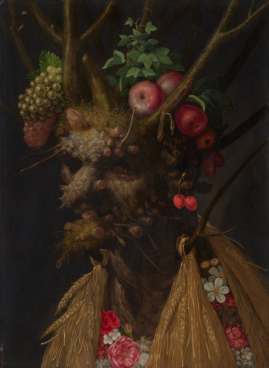 Fyra årstider i ett huvud av Giuseppe Arcimboldo