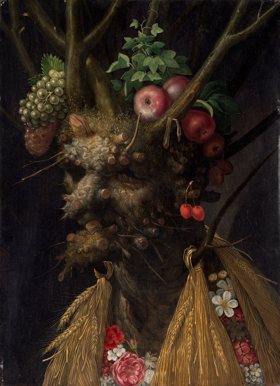 Four Seasons in the One Head, ca 1590 (olja på panel) av Giuseppe Arcimboldo