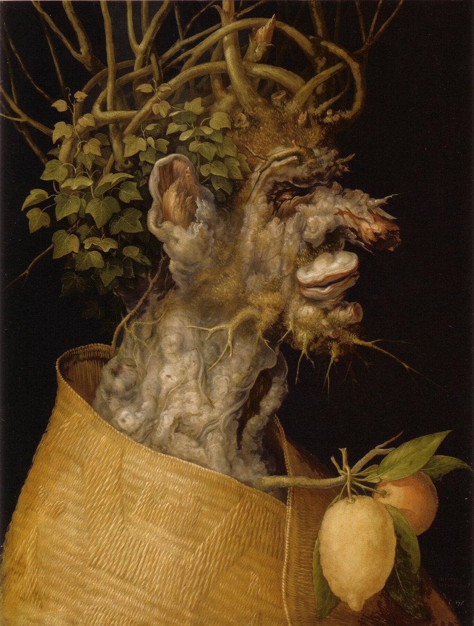 Tyska: Vinter Allegori över vintern av Giuseppe Arcimboldo
