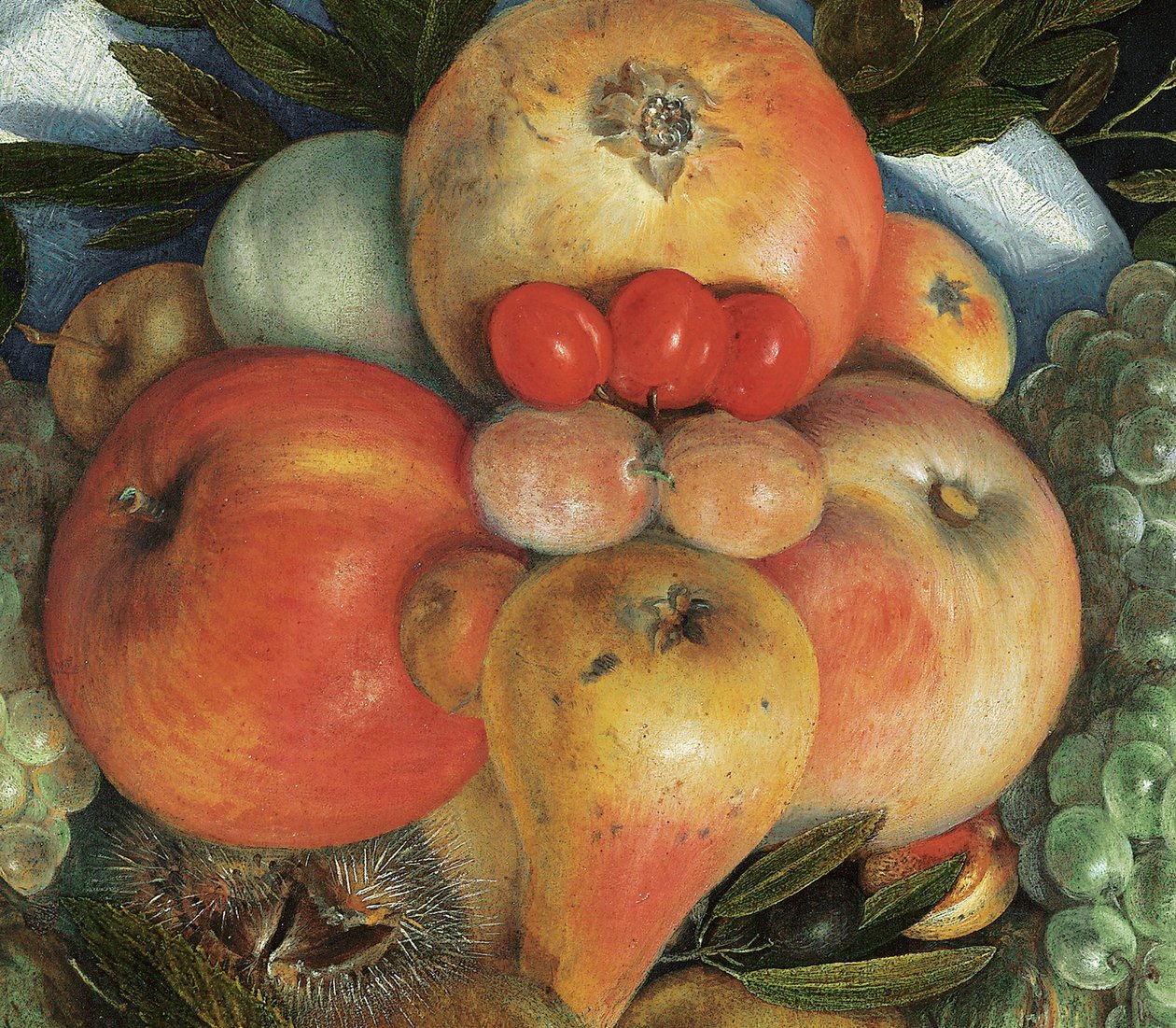 Reversibelt antropomorft porträtt av en man som består av frukt av Giuseppe Arcimboldo
