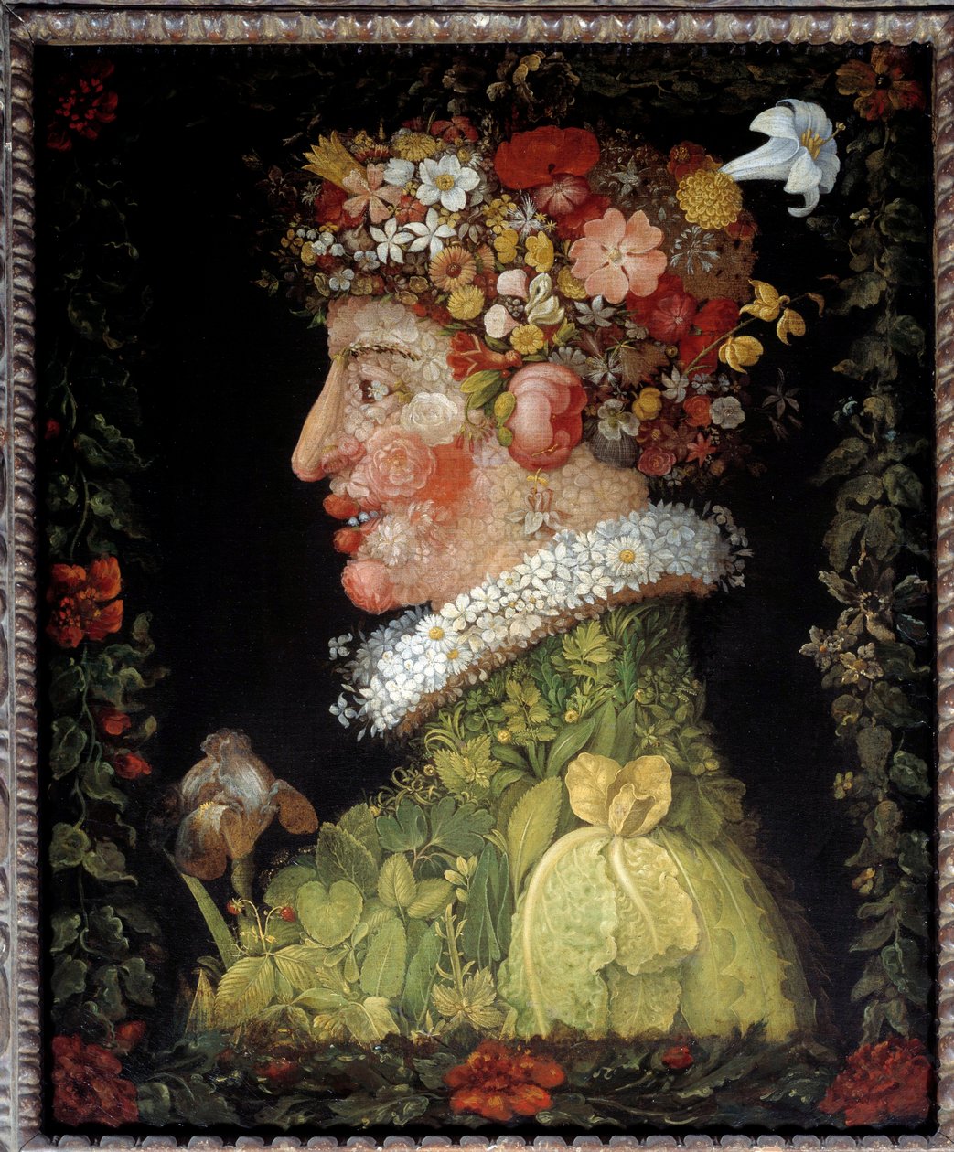 Spring (från en serie som skildrar de fyra årstiderna) av Giuseppe Arcimboldo