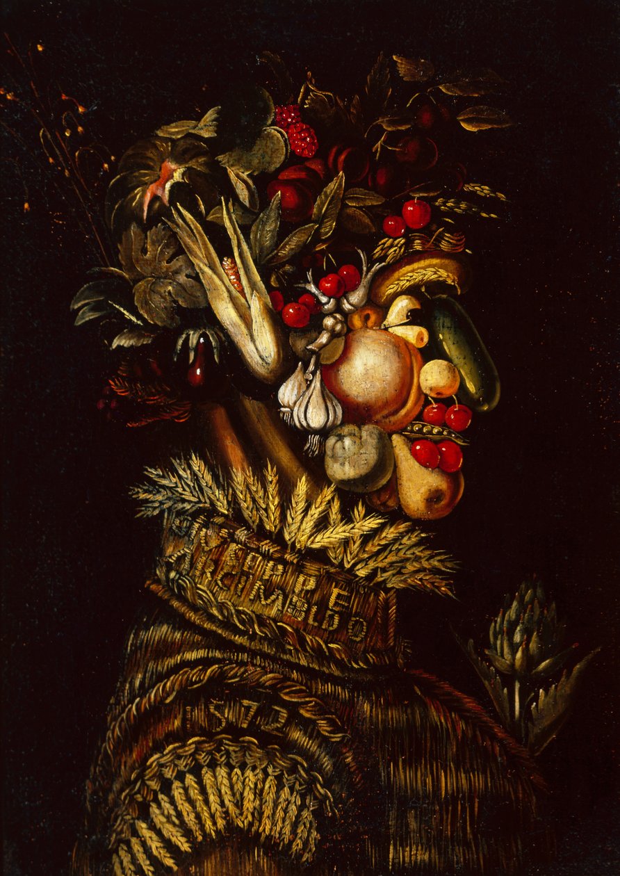Sommar (olja på duk) av Giuseppe Arcimboldo