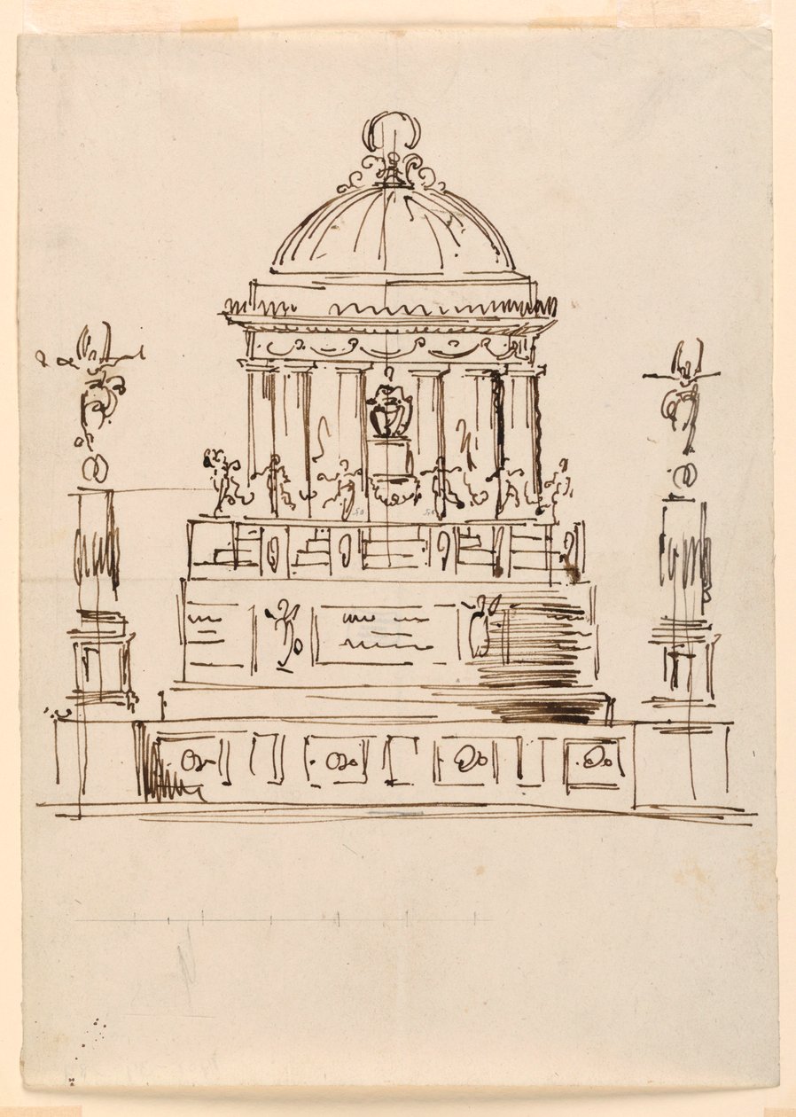 Design för ett monument av Giuseppe Barberi