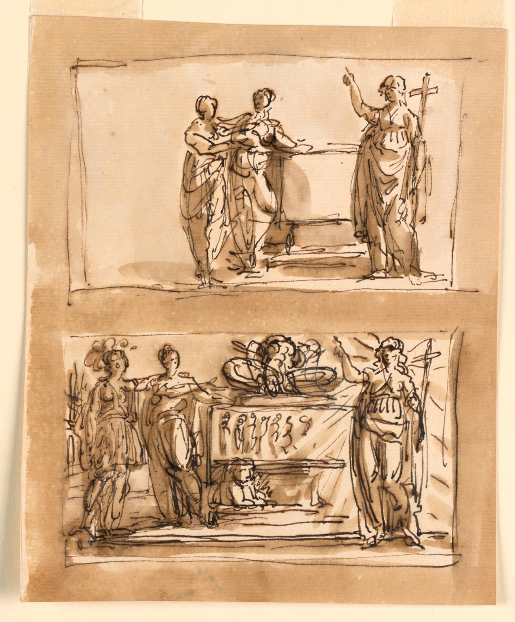 Sarkofag och allegoriska figurer av Giuseppe Barberi
