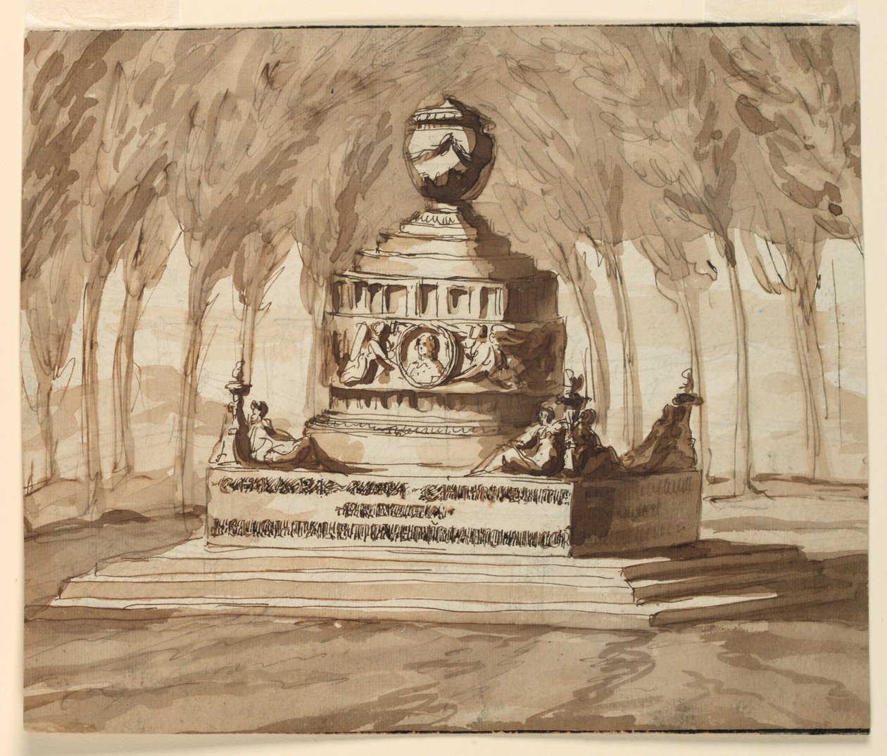 Gravmonument för poeten Pietro Chiari av Giuseppe Barberi