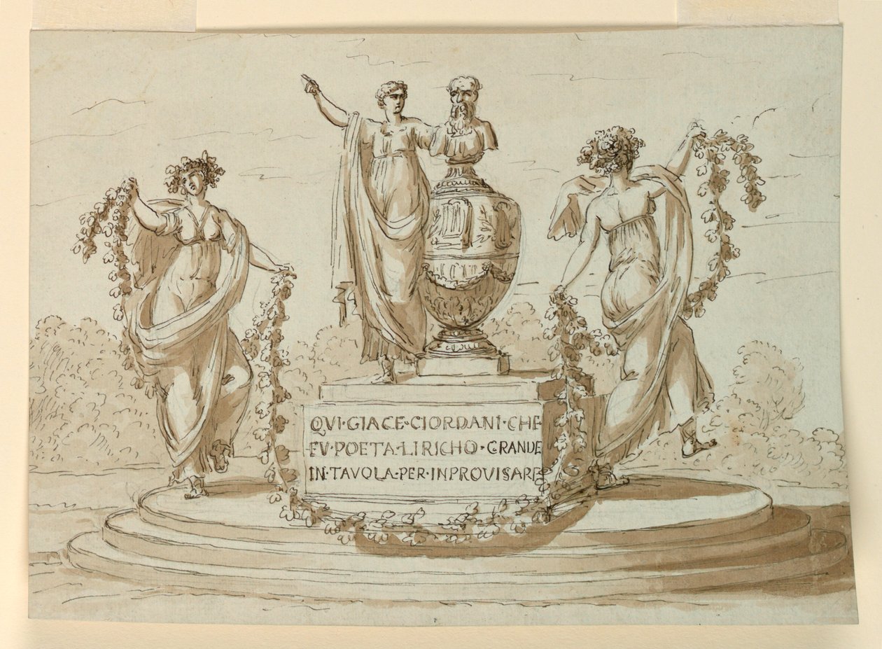 Gravmonument för poeten Pietro Giordani av Giuseppe Barberi