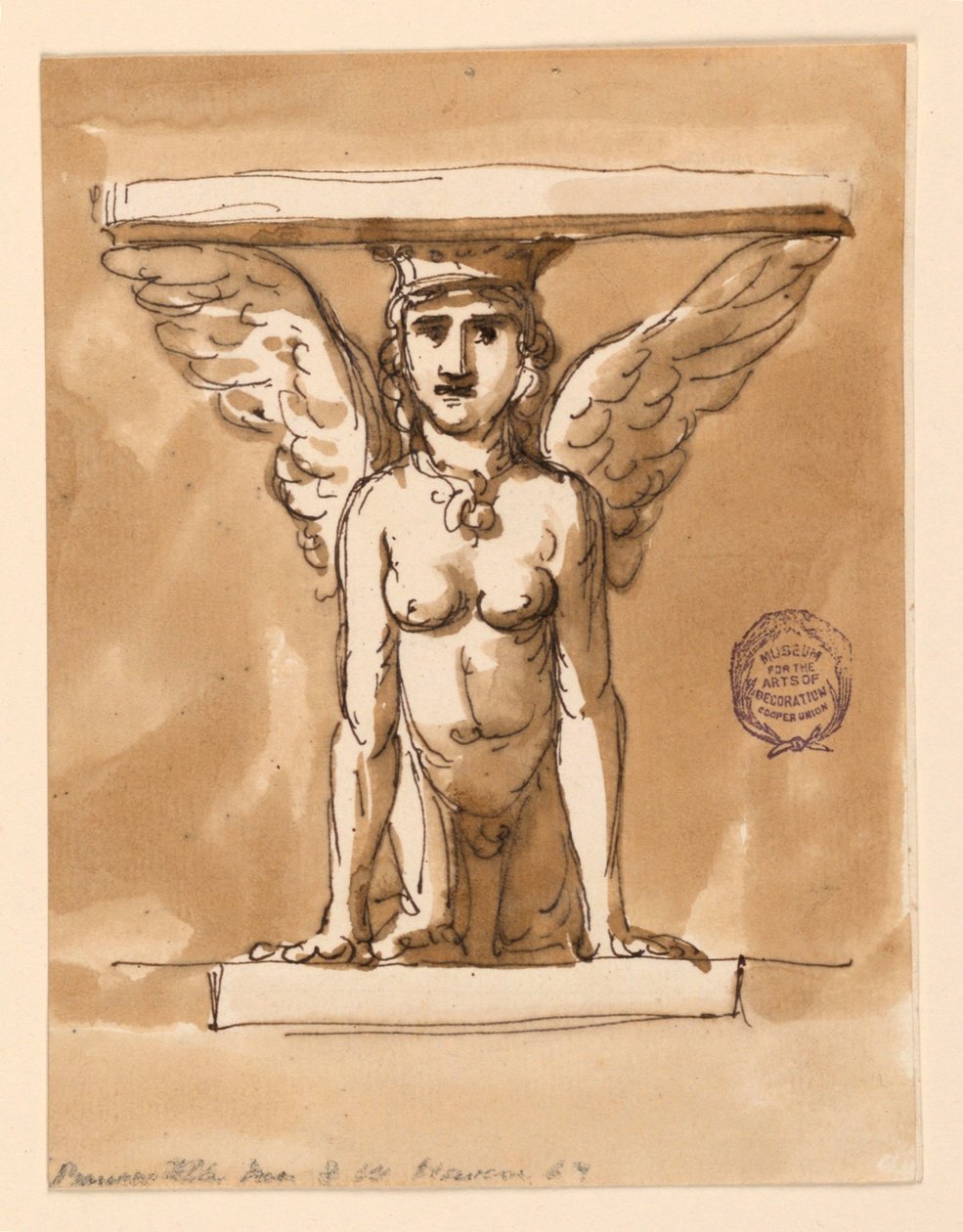 Bord med Sphinx Base av Giuseppe Barberi