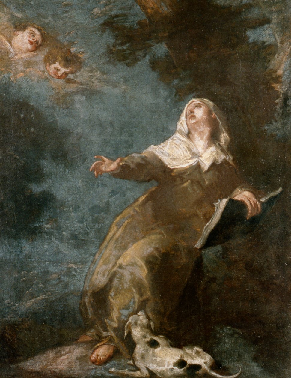 S:ta Margareta av Cortona (olja på duk) av Giuseppe Bazzani
