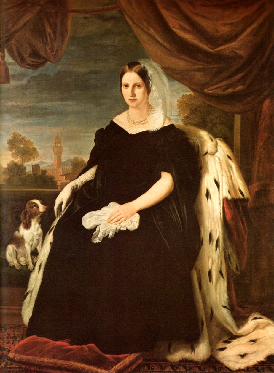 Porträtt av Maria Antonietta av Toscana av Giuseppe Bezzuoli