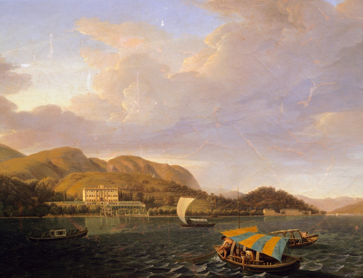 Villa Carlotta i Tremezzo vid Comosjön, av Giuseppe Bisi (1787-1869) av Giuseppe Bisi