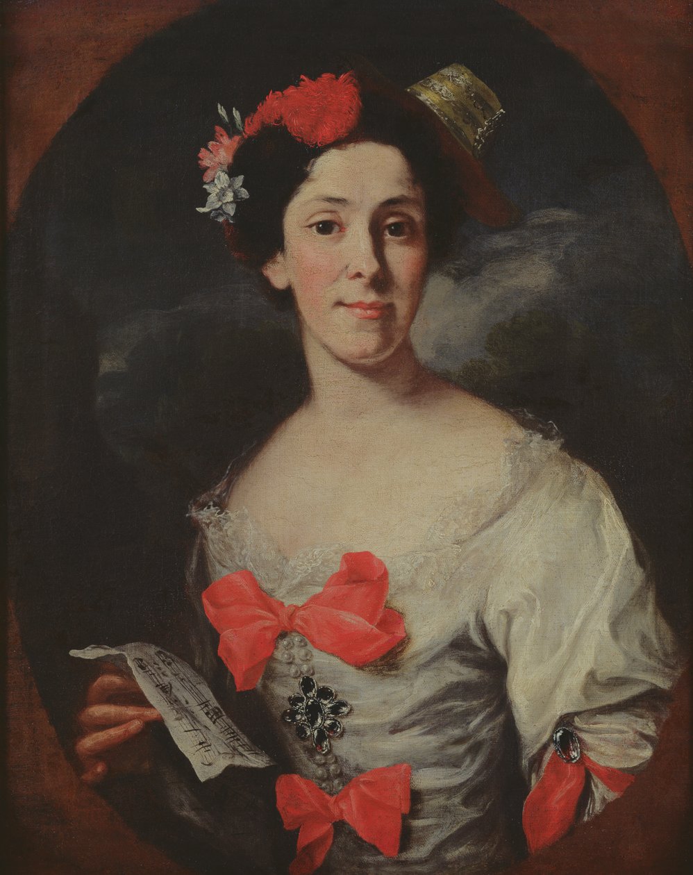Porträtt av en kvinna, eller musiken, ca 1750-65 av Giuseppe Bonito