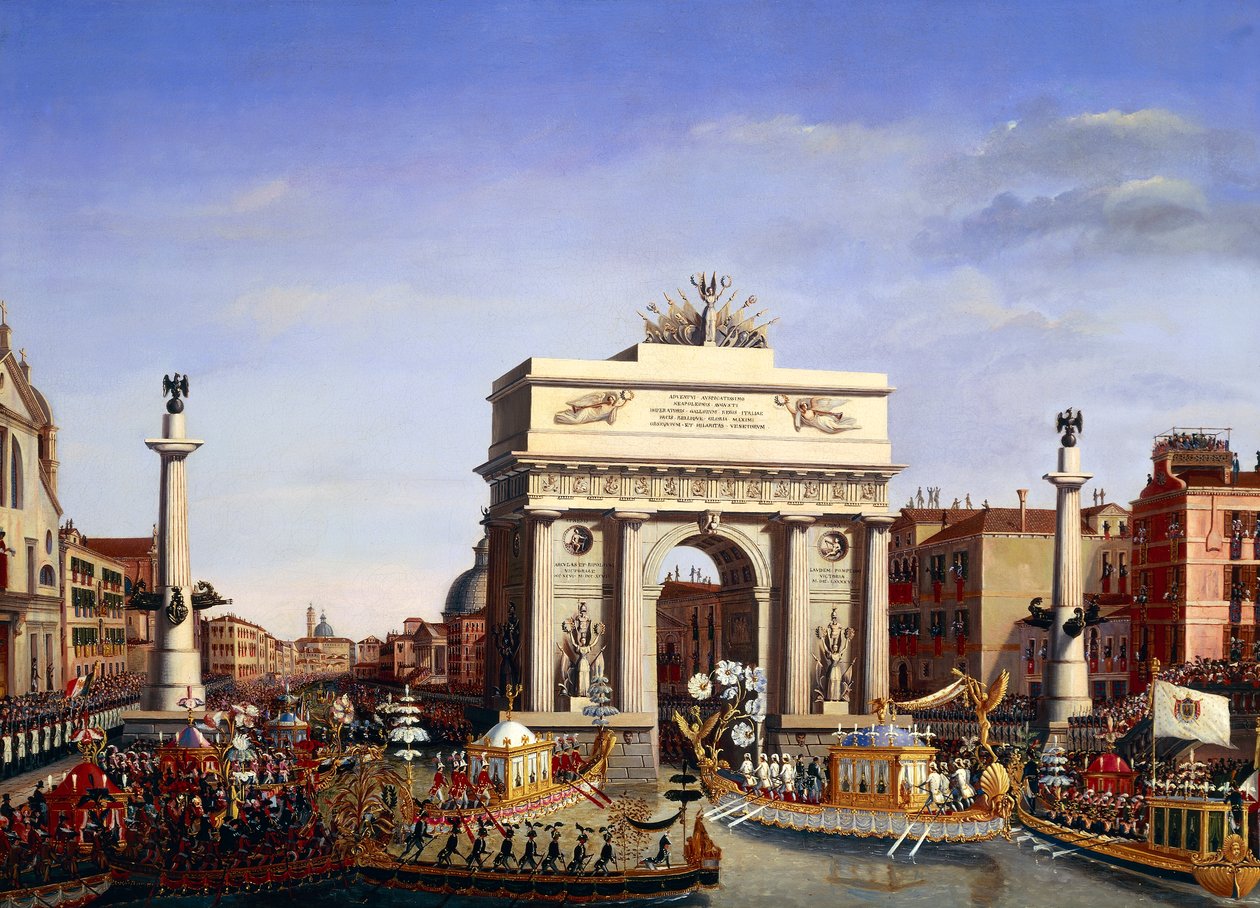 Napoleon Bonapartes intåg i Venedig den 29 november av Giuseppe Borsato