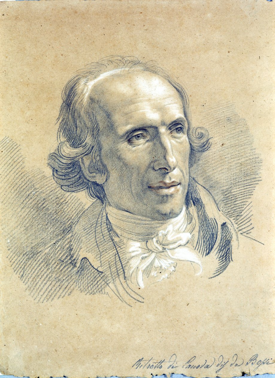 Porträtt av Canova (1757 - 1822) av Bossi. av Giuseppe Bossi