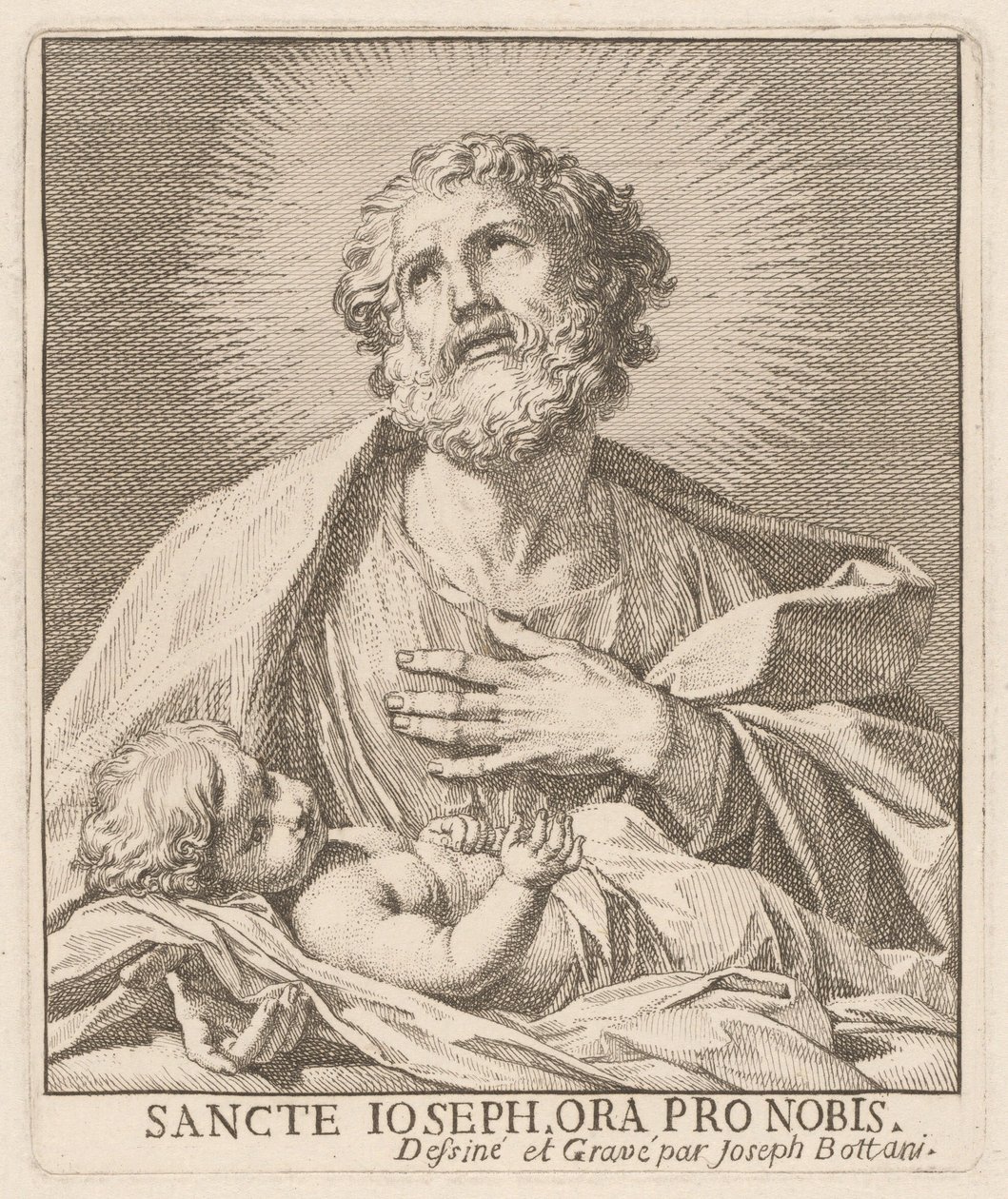 Sankt Josef och Jesusbarnet av Giuseppe Bottani