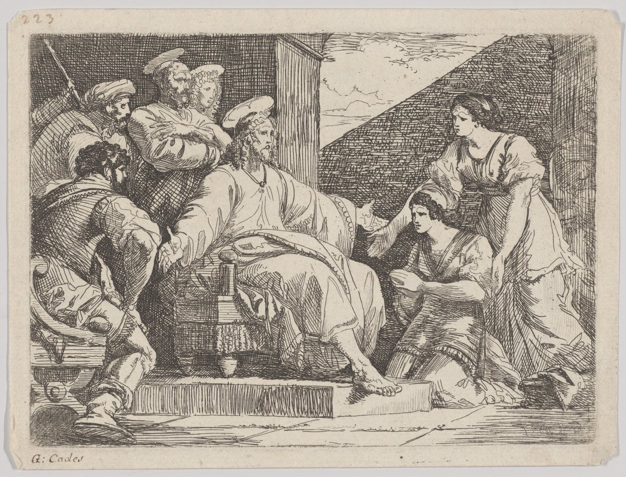 Kristus sittande predikar, 1766. av Giuseppe Cades