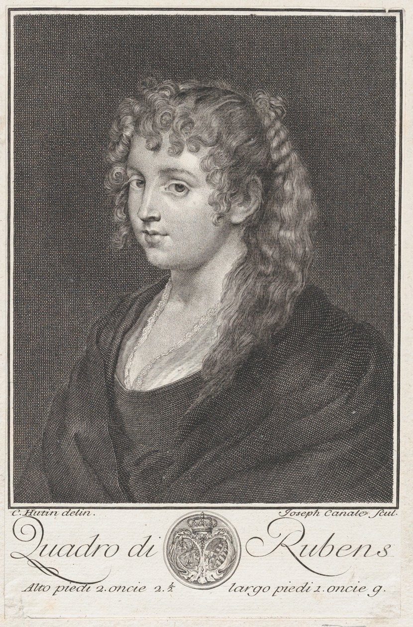 Porträtt av en ung kvinna, ca. 1745-76. av Giuseppe Canale