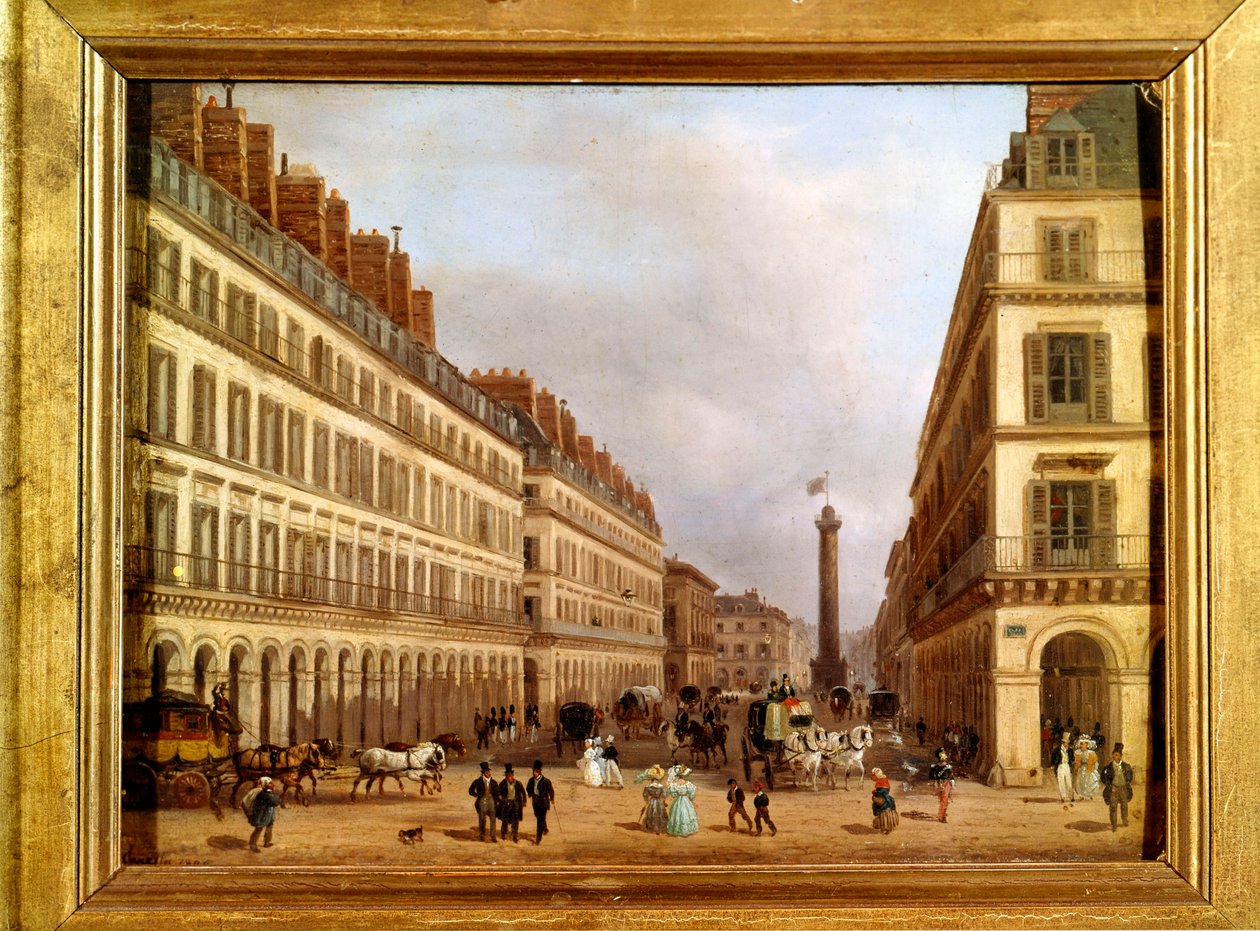 La rue Castiglione i Paris 1829 (målning) av Giuseppe Canella