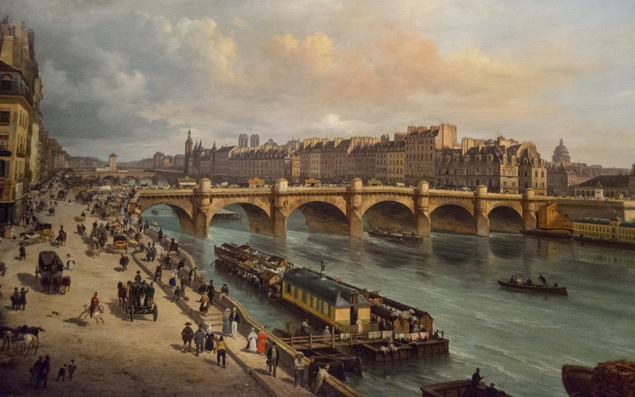 Pont-Neuf och Cité Paris 1832, 1832. av Giuseppe Canella the Elder