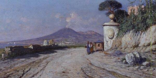 Pompeji: (panel) av Giuseppe Carelli