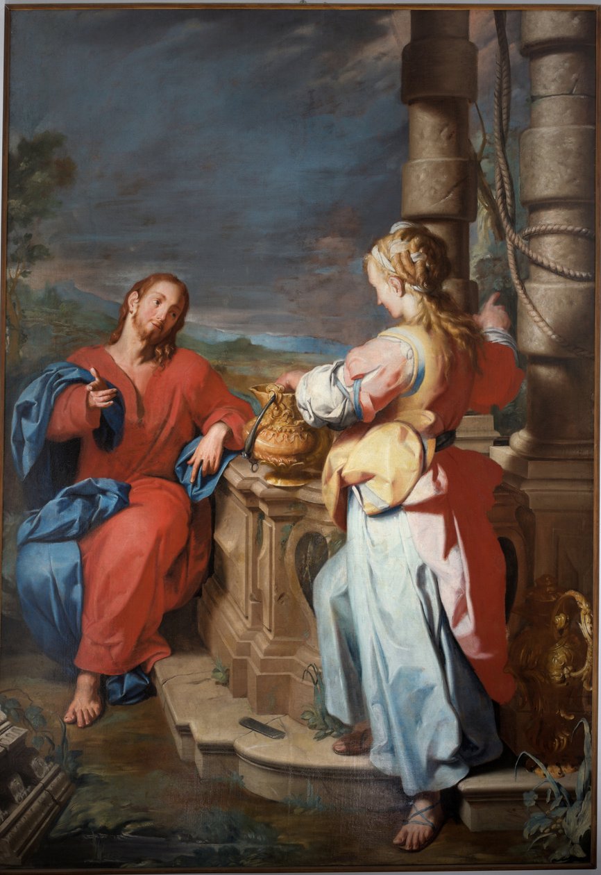 Jesus och samariten, ca 1722 (olja på duk) av Giuseppe Castiglione