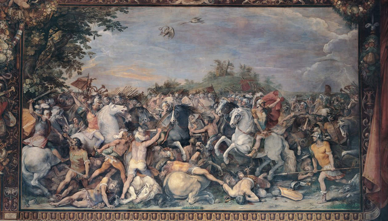 Strid mot invånarna i Veii och Fidenae, 1598-1599 av Giuseppe Cesari