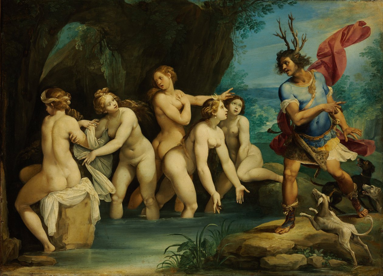 Diana och Actaeon av Giuseppe Cesari