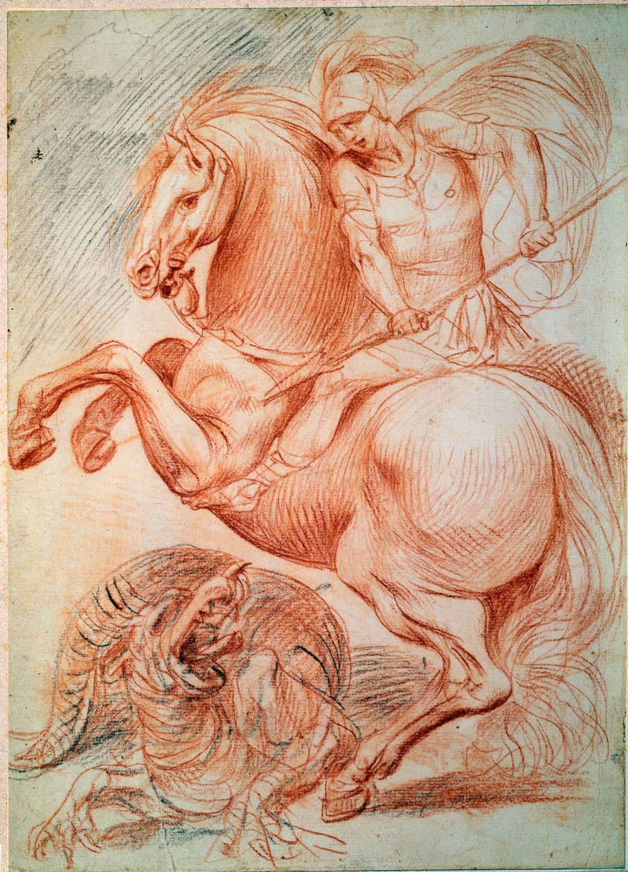 Saint George and the Dragon, 1600-talet av Giuseppe Cesari