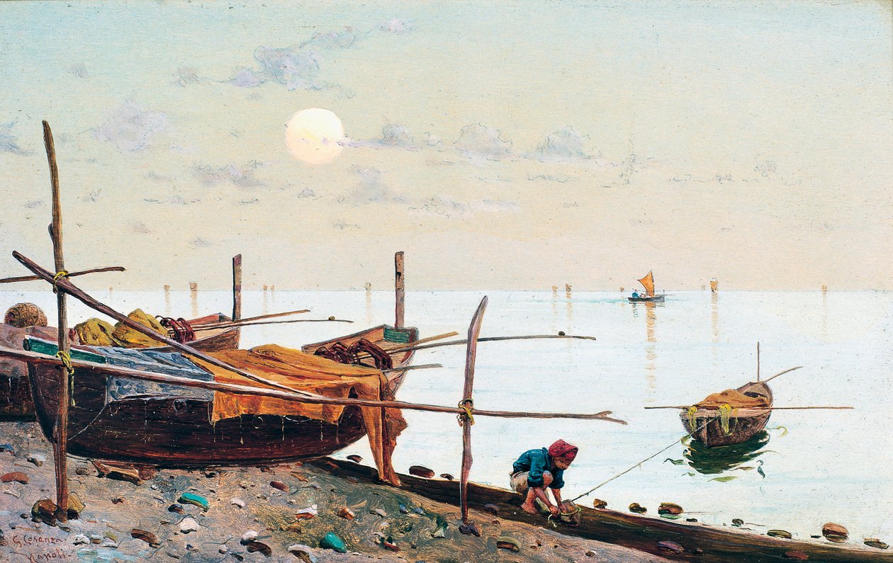 Neapels marina, Italien av Giuseppe Cosenza