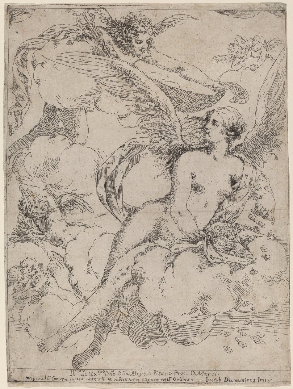 Flora och Merkurius av Giuseppe Diamantini