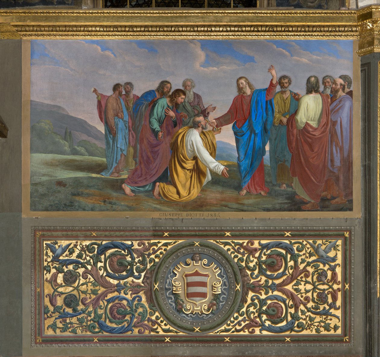 Presbytery, Giueppe Diotti, nyckelleverans till Pietro 1834 av Giuseppe Diotti