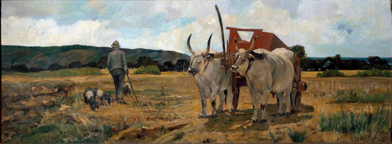 Landskap i Maremma (olja på duk av Giuseppe Fattori