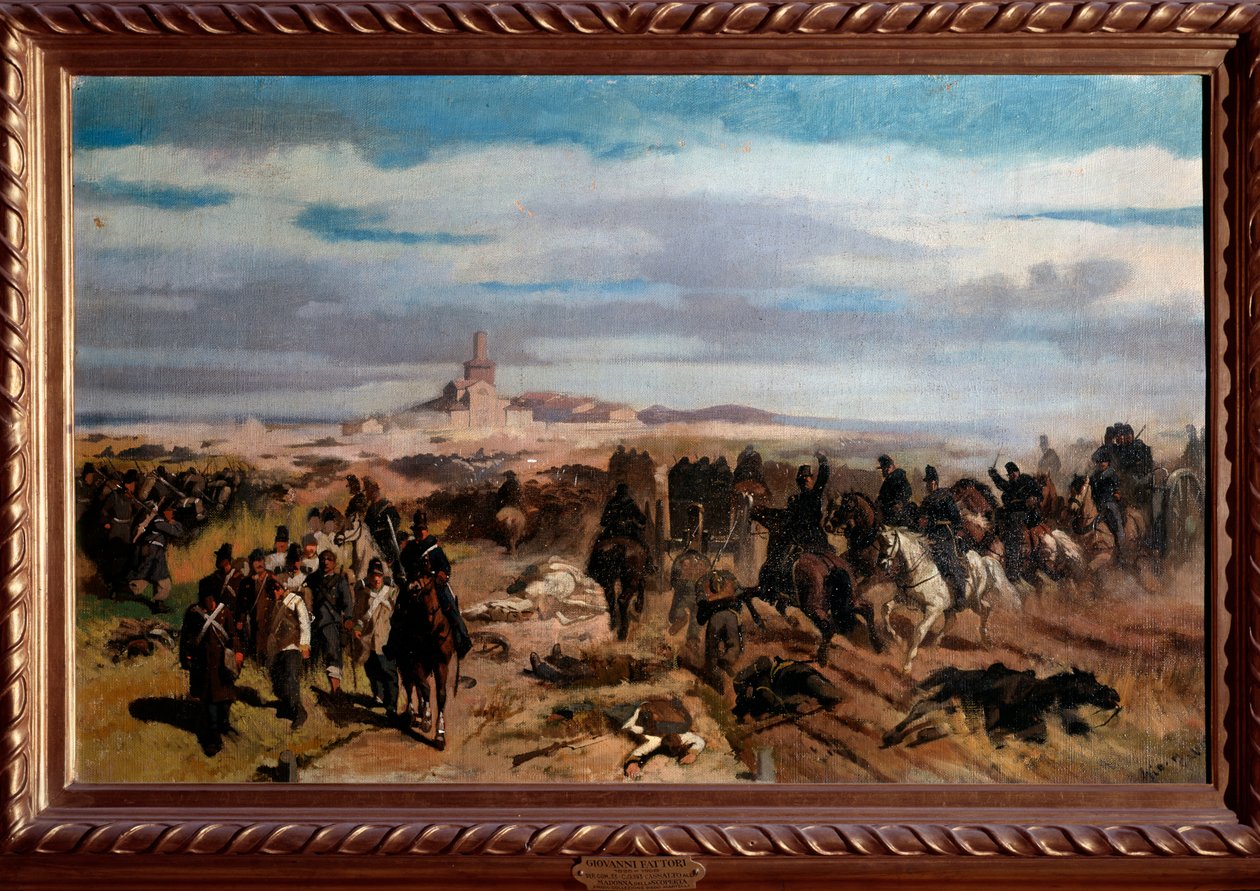 Slaget vid Solferino och San Martino den 24 juni 1859 (olja på duk av Giuseppe Fattori