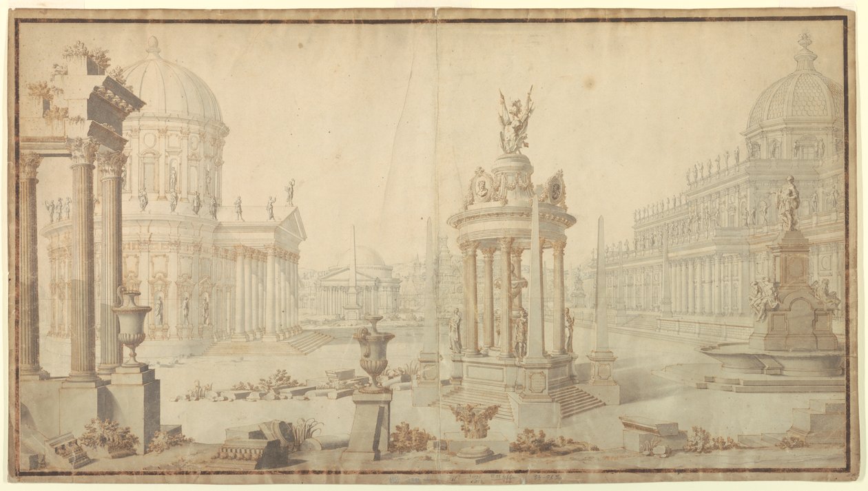 Scenografi: Architectural Fantasy av Giuseppe Galli Bibiena